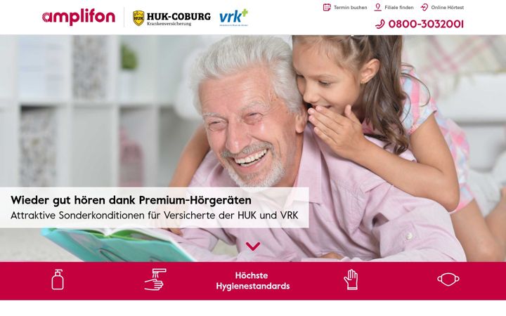 Snímek obrazovky amplifon-huk-vkk.de