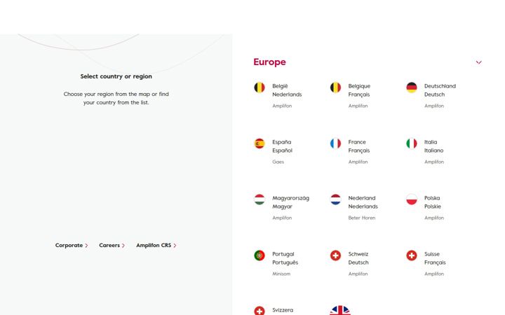 Screenshot of amplifon.com