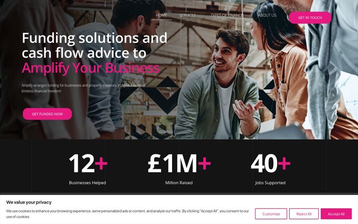 Screenshot of amplifygrowth.co.uk