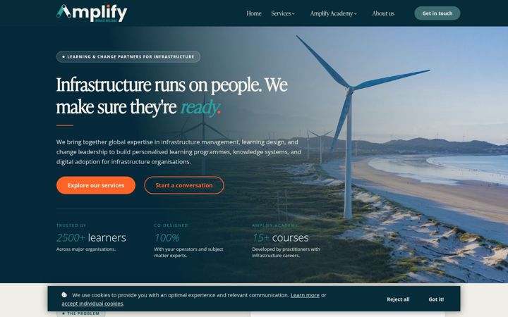 Screenshot of amplifyinfrastructure.com