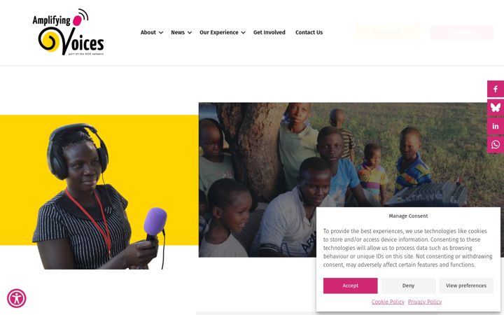 Screenshot of amplifyingvoices.uk