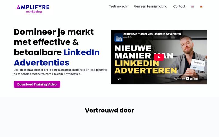 Screenshot of amplifyre-marketing.com