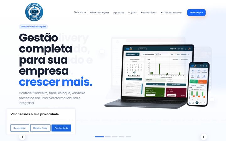 Screenshot of amplimatech.com.br