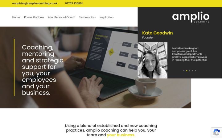 Screenshot of ampliocoaching.co.uk