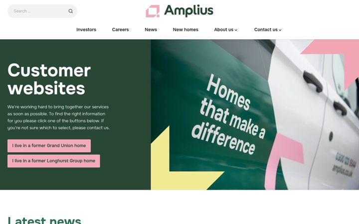 Screenshot of amplius.co.uk