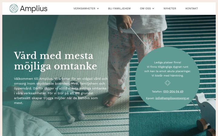 Screenshot of ampliusomsorg.se