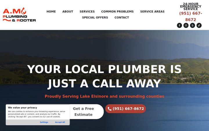 Screenshot of amplumbingrooter.com