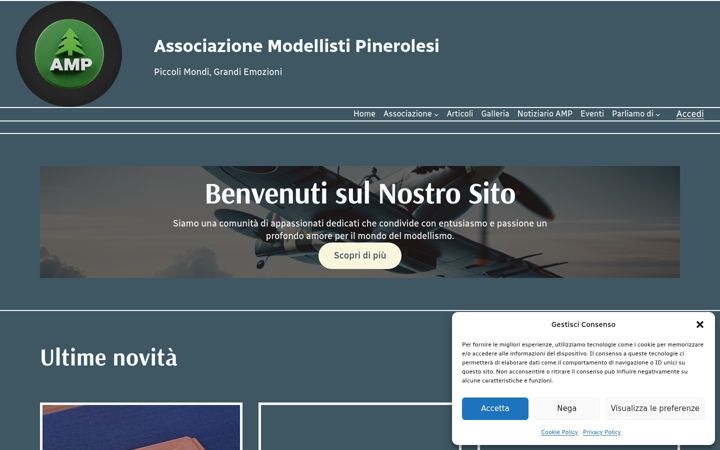 Kuvakaappaus sivustosta ampmodels.it