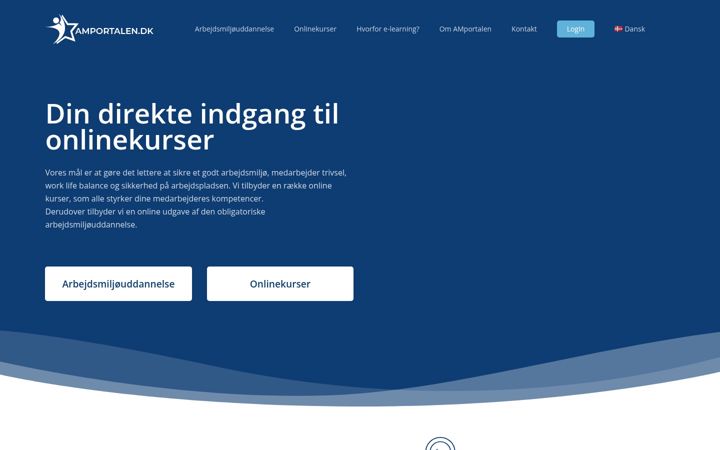 Screenshot stránky amportalen.dk