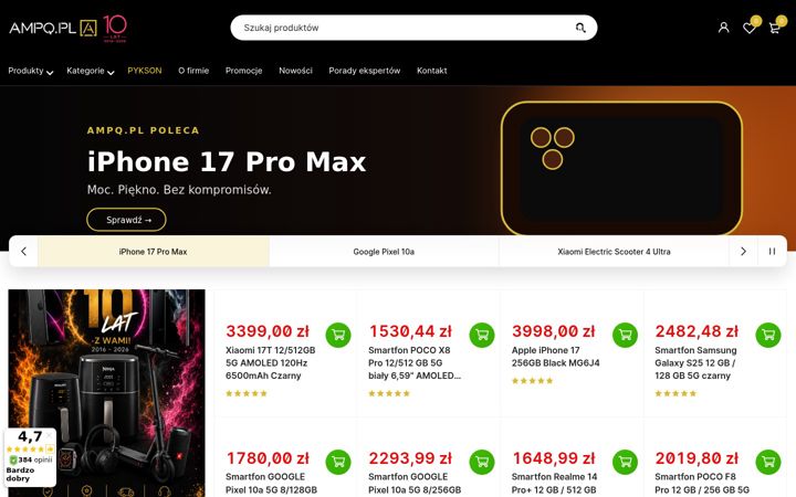 Screenshot of ampq.pl