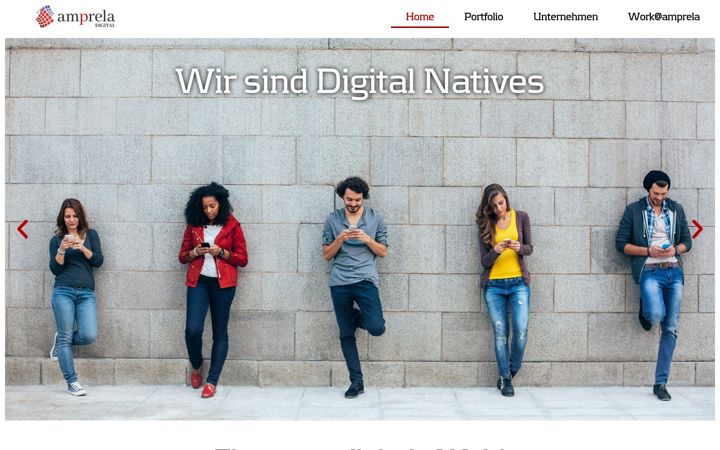 Screenshot van amprela.de