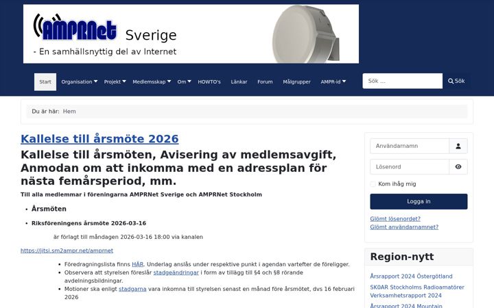 Screenshot of amprnet.se