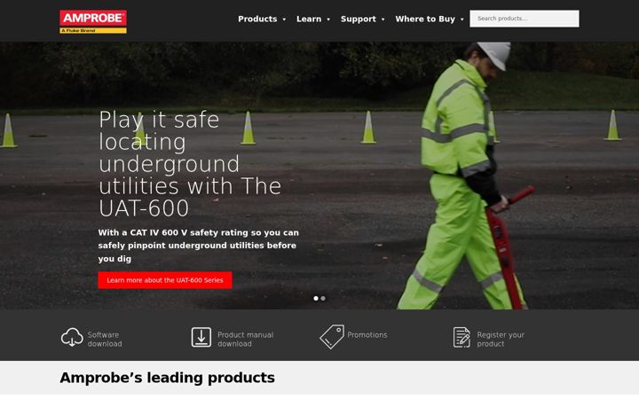 Screenshot of amprobe.com