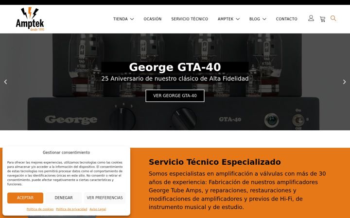 Screenshot of amptek.es