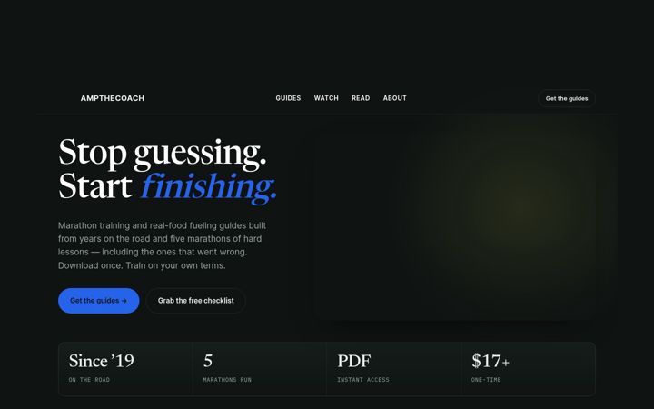 Screenshot of ampthecoach.com