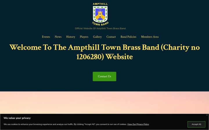 Screenshot of ampthilltownband.org
