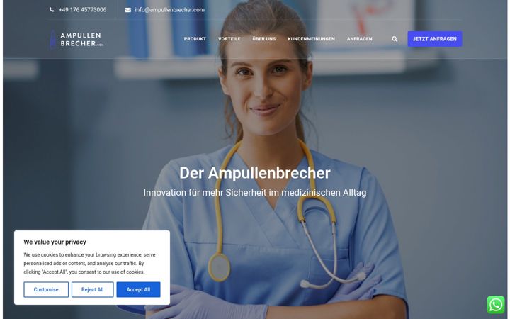 Screenshot of ampullenbrecher.com
