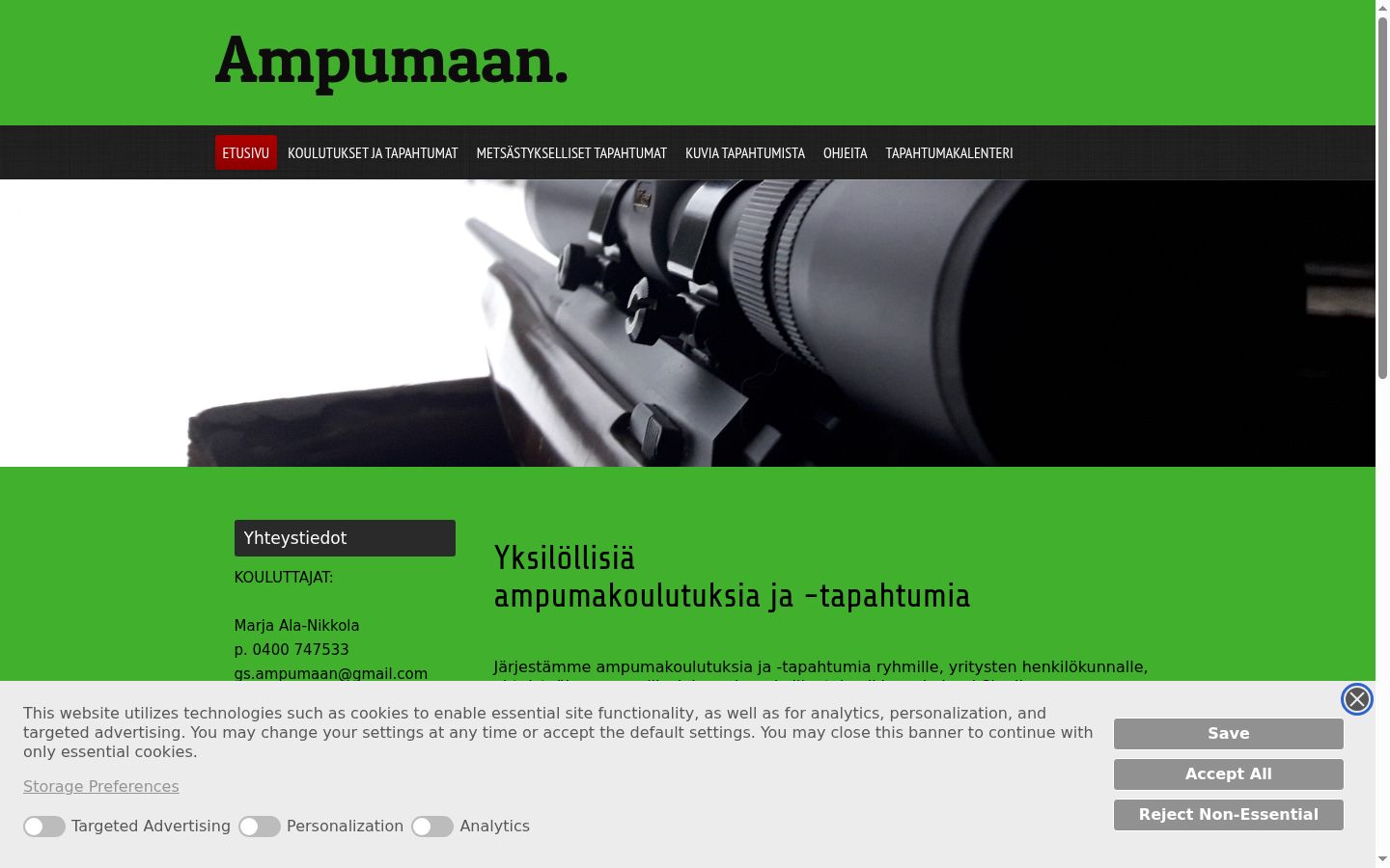 Képernyőkép a bármilyen interakció előtt megjelenő hozzájárulási bannerről