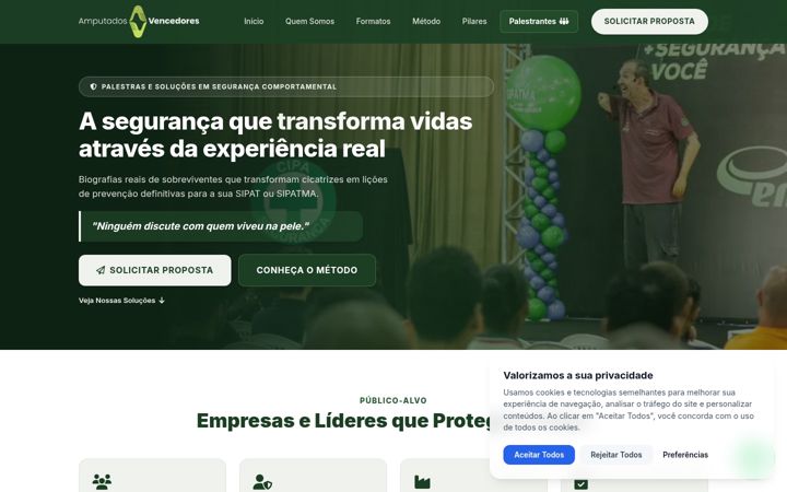 Screenshot of amputadosvencedores.com.br