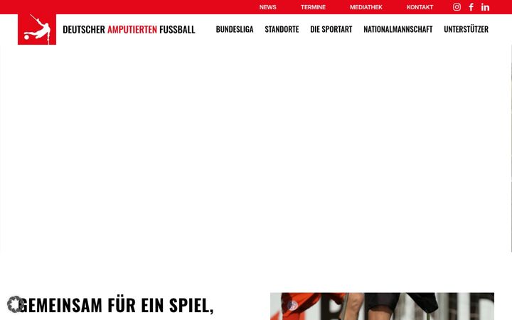 Screenshot of amputierten-fussball.de