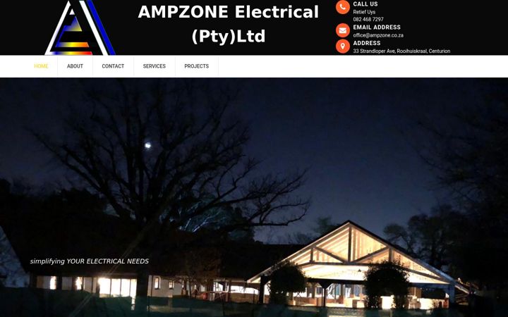 Screenshot of ampzone.co.za
