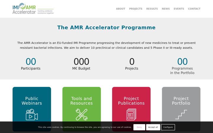 Screenshot of amr-accelerator.eu