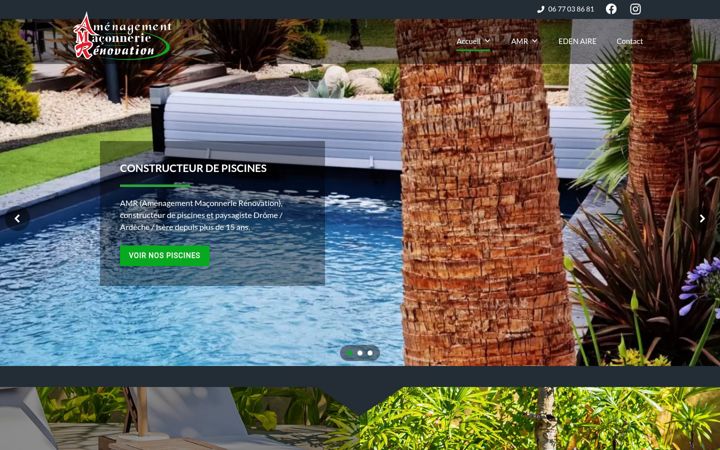 Screenshot of amr-piscines.fr