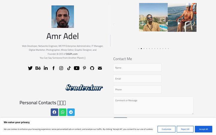 Screenshot of amradel.com