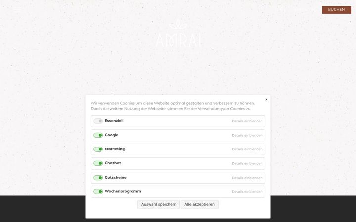 Screenshot of amrai-suites.at