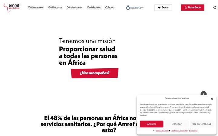 Képernyőkép: amref.es