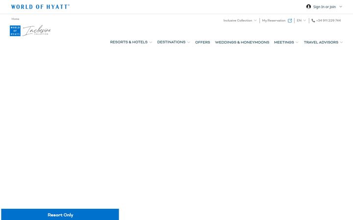 Screenshot of amresorts.com