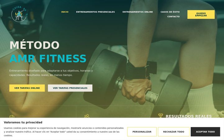 Képernyőkép: amrfitness.es