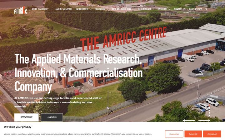 Screenshot of amricc.com