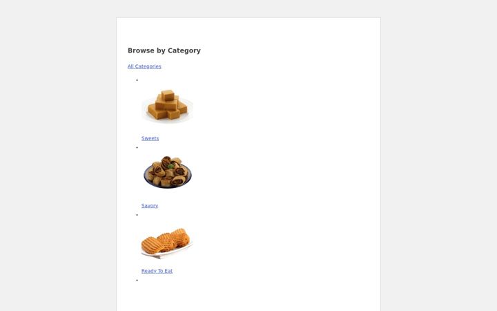 Captura de pantalla de amritfoods.co.uk