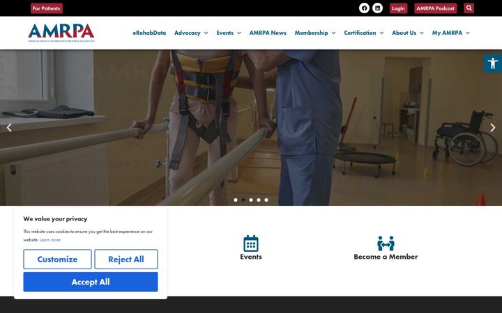 Screenshot of amrpa.org