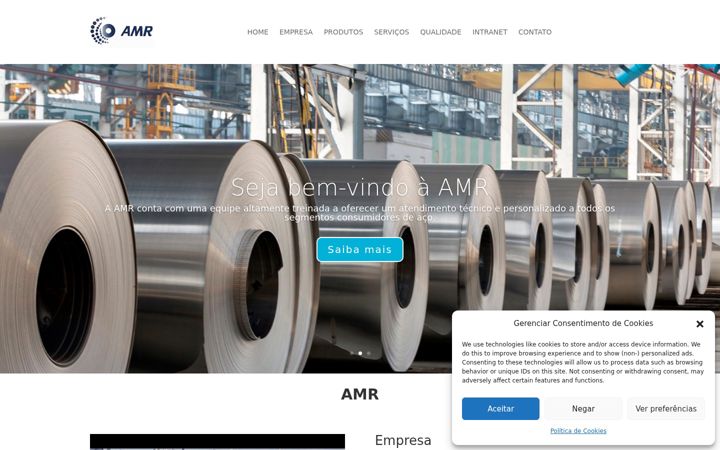 Screenshot of amrsiderurgicos.com