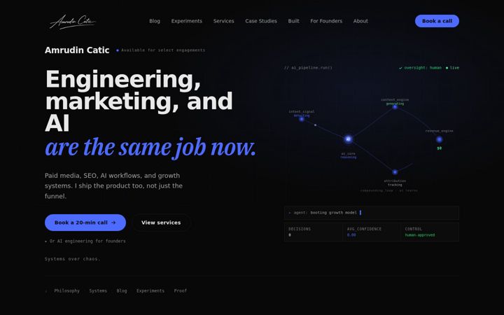 Screenshot of amrudincatic.com