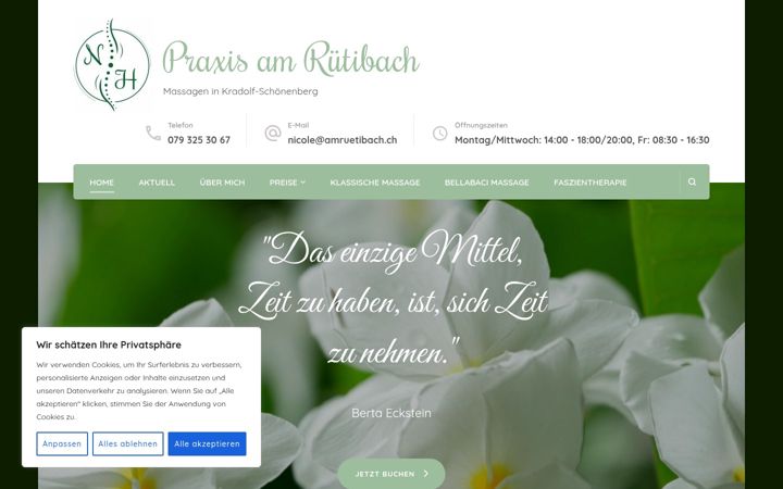 Screenshot of amruetibach.ch