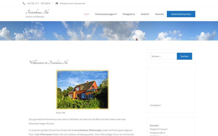 Skærmbillede af amrum-clausen.de