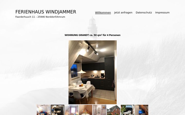 Screenshot of amrum-windjammer.de