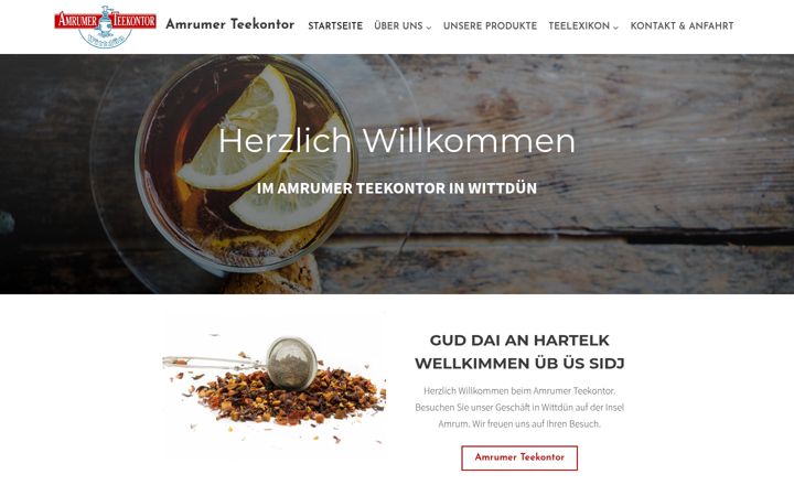 Screenshot of amrumerteekontor.de