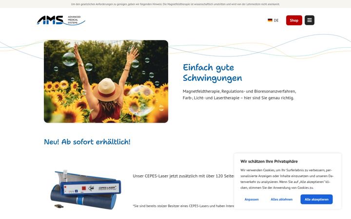 Skærmbillede af ams-ag.de