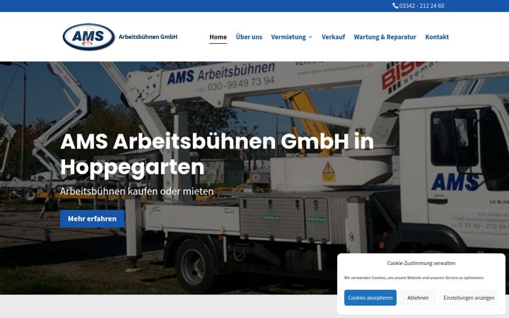 Screenshot of ams-arbeitsbuehnen.de