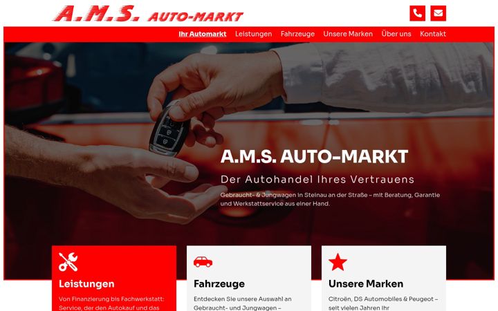 Screenshot of ams-automarkt-schoenmeier.de