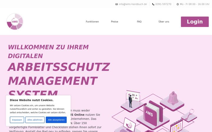 Screenshot of ams-handbuch.de