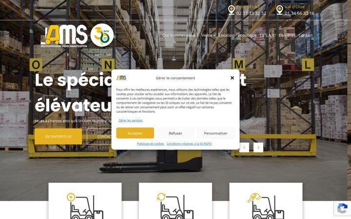 Screenshot of ams-manutention.com