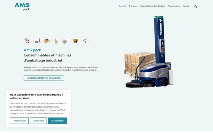 Snímek obrazovky ams-pack.fr