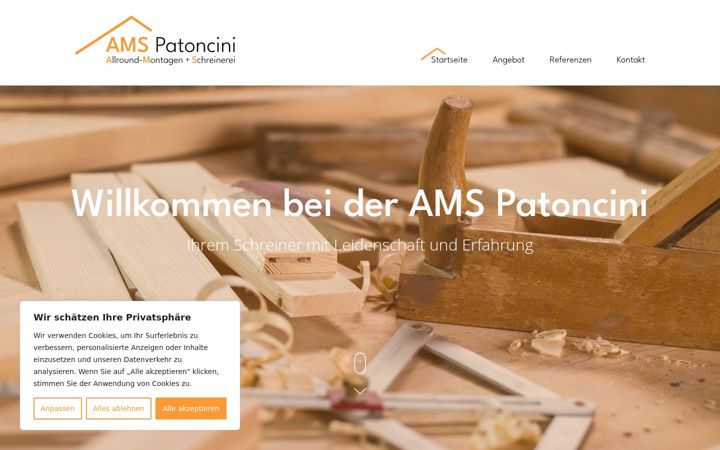Screenshot of ams-patoncini.ch
