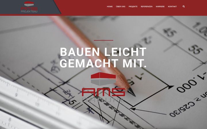 Ekraanipilt saidist ams-projektbau.de