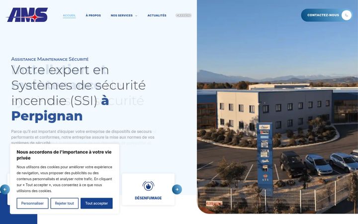 Screenshot of ams-protection-incendie.fr